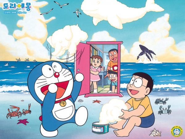 Cánh cửa màu hồng giúp nhóm bạn Doraemon và Nobita đi bất cứ đâu